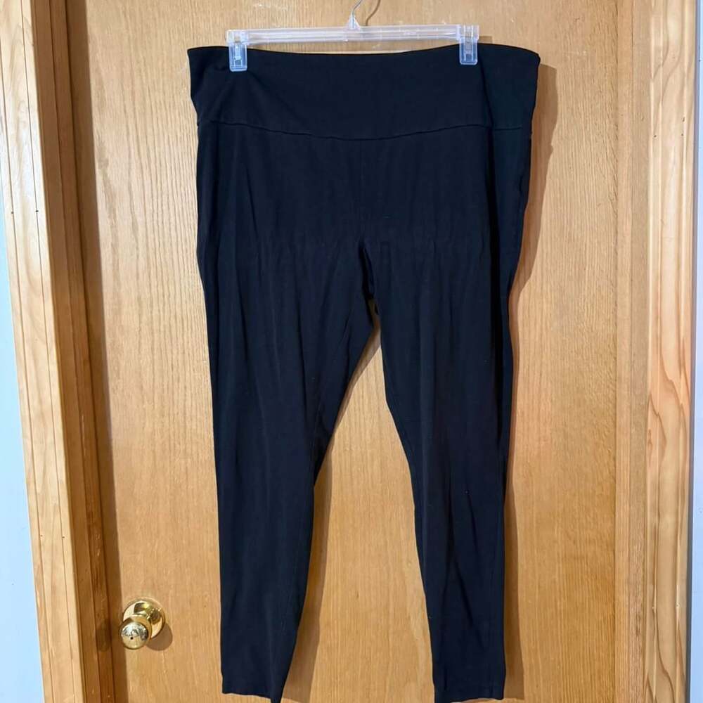 Terra & Sky Black High-Waisted Leggings Size 2X